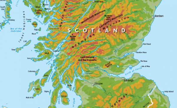 Children's Physical Map of the United Kingdom - Image 3