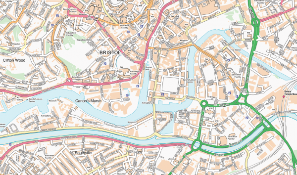 Bristol Street map