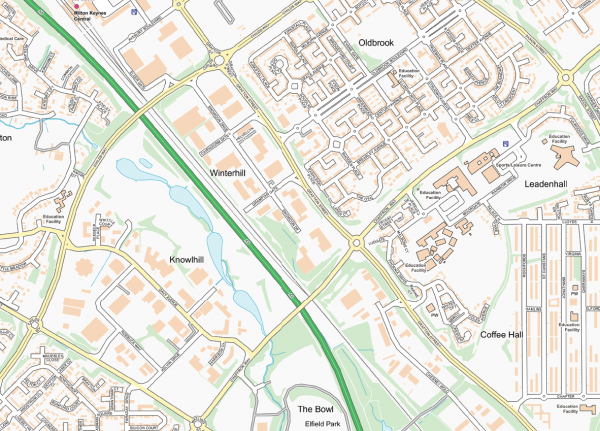 Milton Keynes Street map