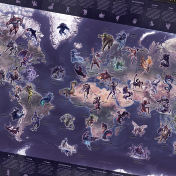 MYTHICAL MONSTERS PREMIUM WORLD MAP