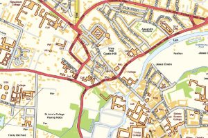 Cambridge Street map - Cosmographics Ltd