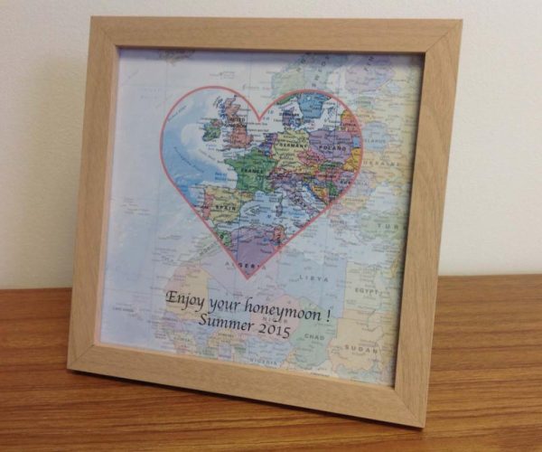 Personalised map gift - world travels (free delivery)