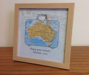 Personalised map gift - world travels (free delivery)