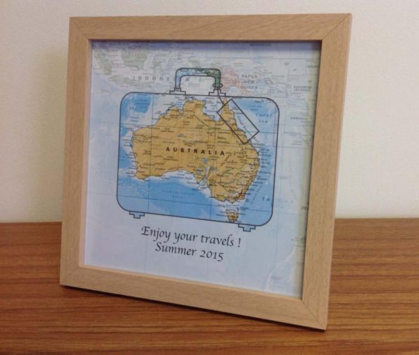 Personalised map gift - world travels (free delivery)