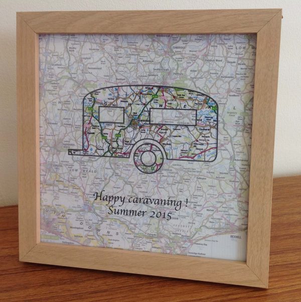 Personalised map - Holiday memories UK (free delivery)