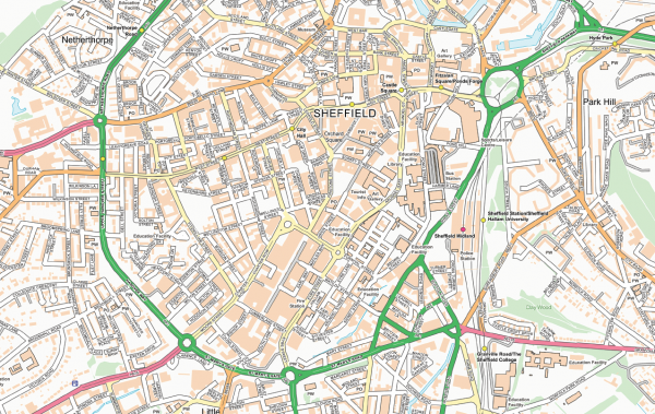 Sheffield Street map