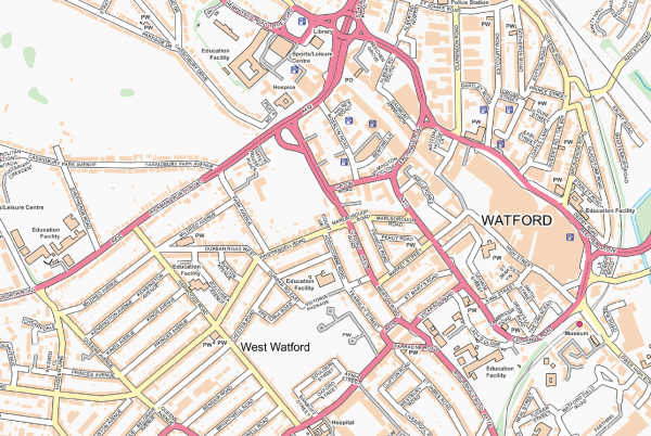 Watford Street map