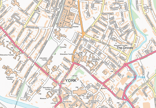 York Street map