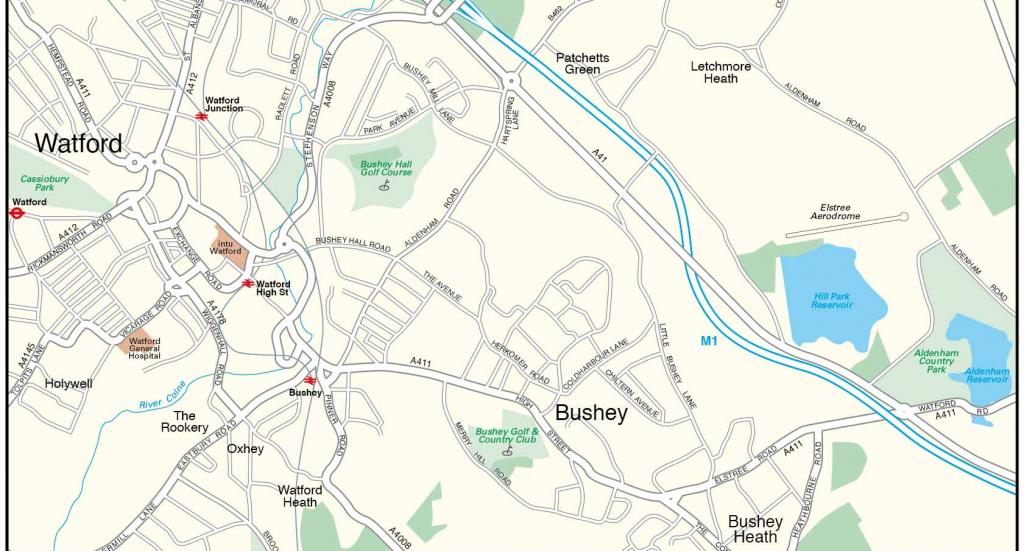 Bespoke maps of Watford and surrounding area Cosmographics Ltd