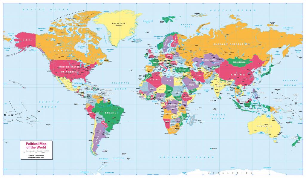 Children's Political World Map (large) - Cosmographics Ltd