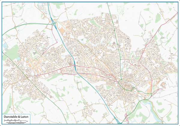 Luton and Dunstable Street map