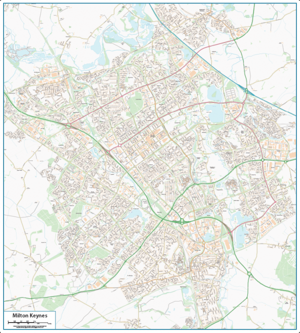 Milton Keynes Street map
