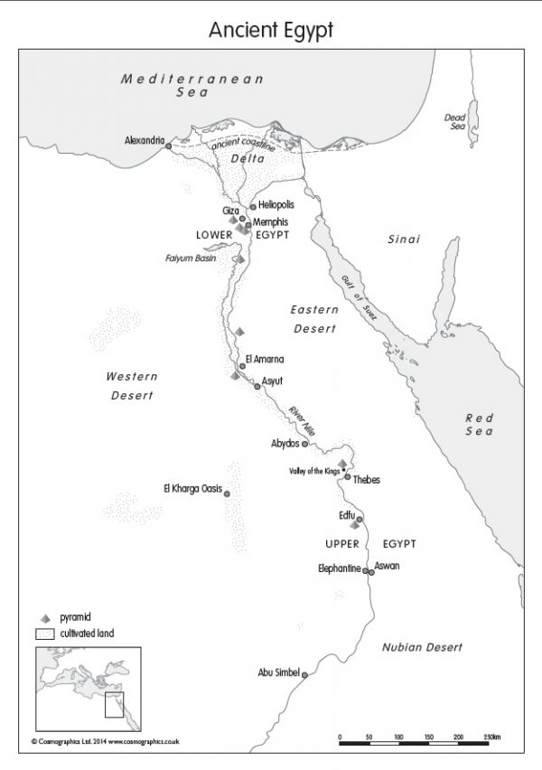 Ancient Greece map and Ancient Egypt (set of 3)