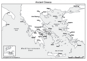 Ancient Greece map (set of 4)