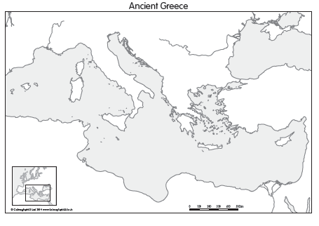 Ancient Greece map (set of 4)