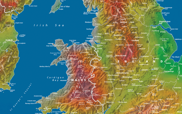 Artistic British Isles Map