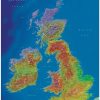 Canvas Artistic British Isles Map (UK free delivery)