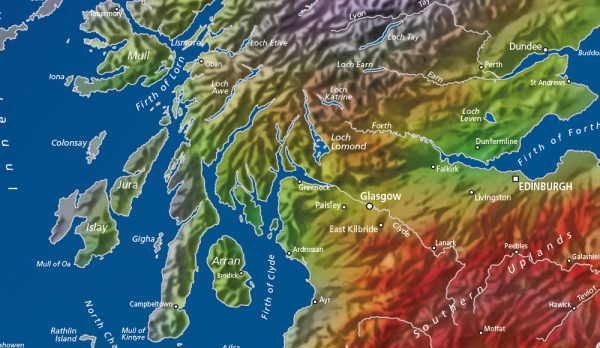 Artistic British Isles Map