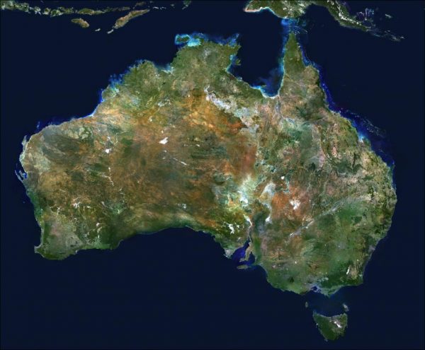 Satellite image of Australia