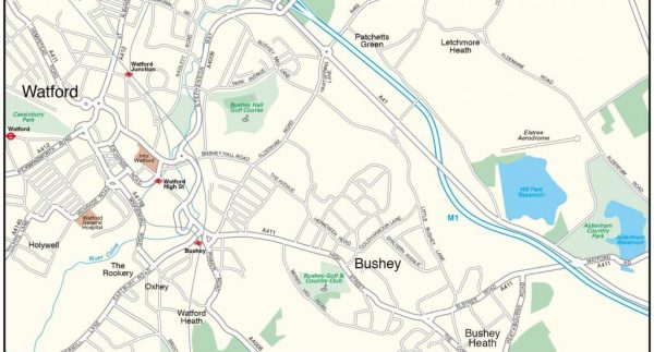 Bespoke maps of Watford and surrounding area