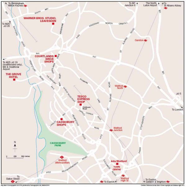 Bespoke maps of Watford and surrounding area