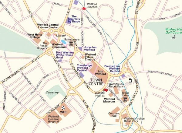 Bespoke maps of Watford and surrounding area