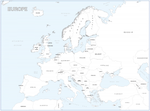 Big Europe colouring map