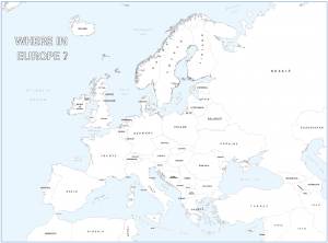 Big personalised Europe colouring map