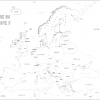 Big personalised Europe colouring map