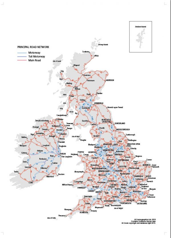 Maps for atlas and diary pages and brochures