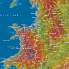 Canvas Artistic British Isles Map (UK free delivery)