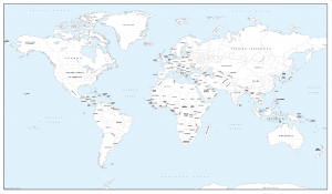 Big detailed world colouring map