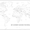 Giant detailed personalised world colouring map