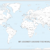 Giant detailed personalised world colouring map