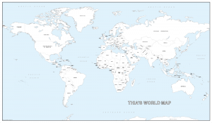 Large personalised world colouring map