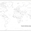 Large personalised world colouring map