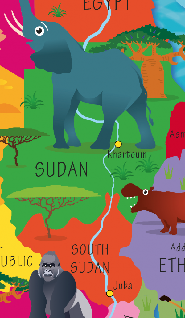 Children's Africa Picture Map
