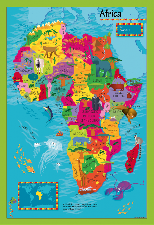 Children's Africa Picture Map