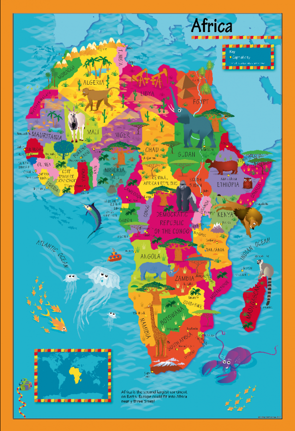 Children's Africa Picture Map