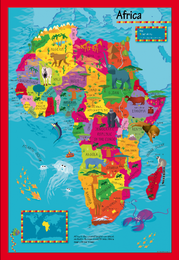 Children's Africa Picture Map