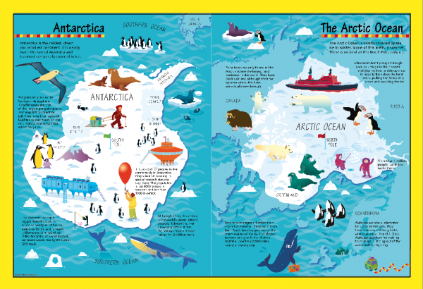 Children's Arctic and Antarctic Picture Map