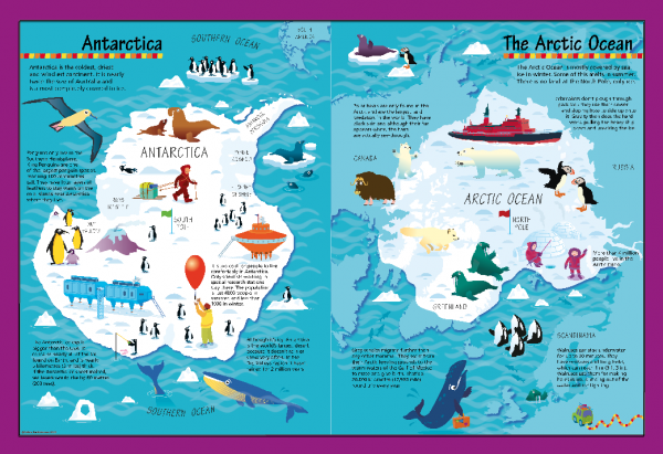 Children's Arctic and Antarctic Picture Map