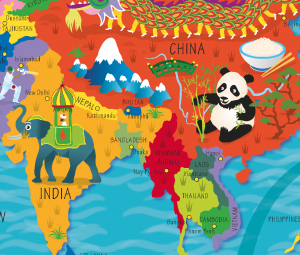 Children's Asia Picture Map