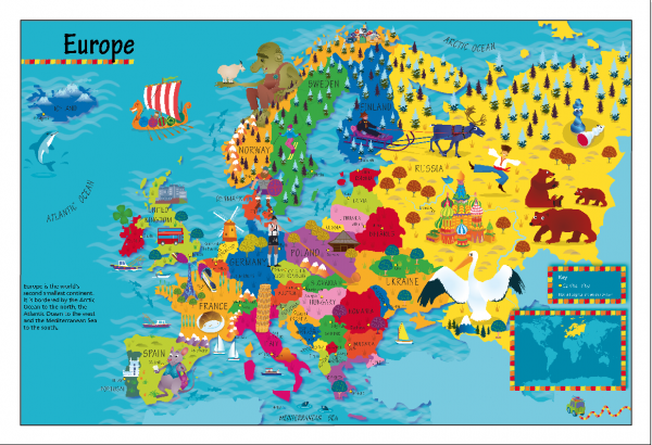 Children's Europe Picture Map