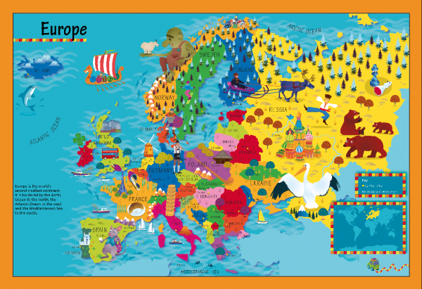 Children's Europe Picture Map