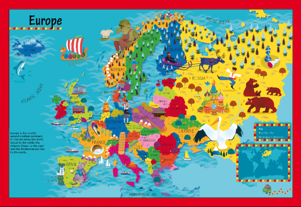 Children's Europe Picture Map