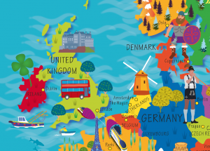 Children's Europe Picture Map