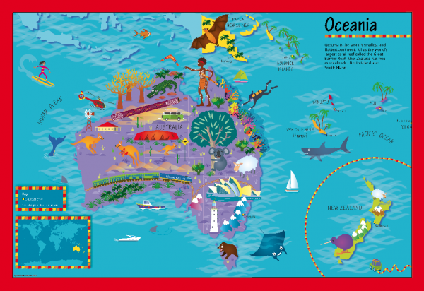 Children's Oceania Picture Map