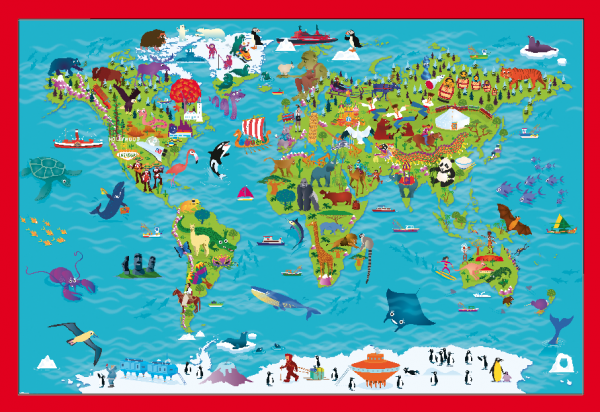 Children's Picture World Map - Large