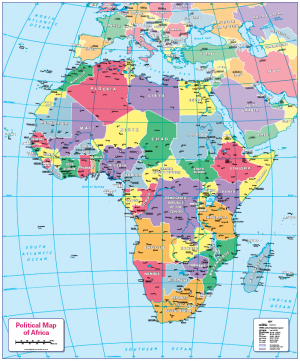 Children's Political map of Africa